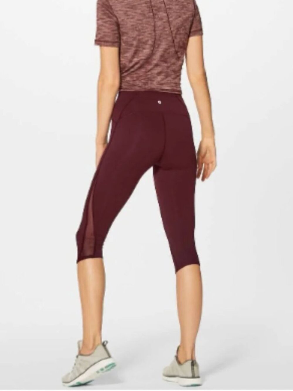 Lululemon Train Times Crop (17”) – Size 8 – Black Cherry or Garnet